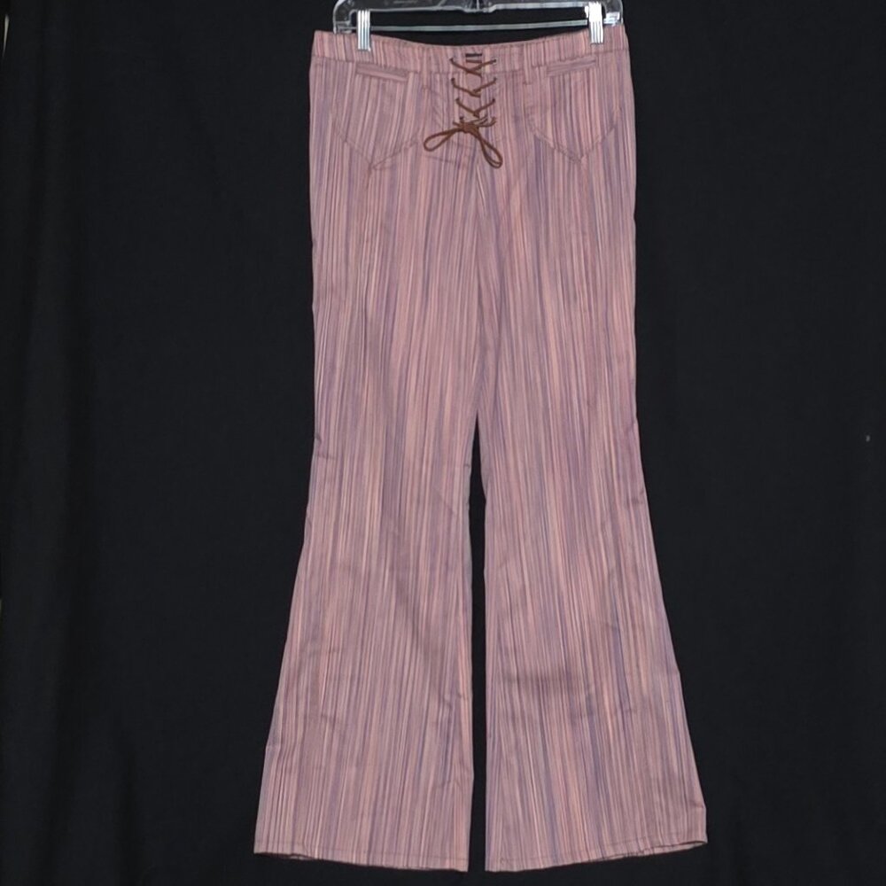 VIEW made in USA Women's Stripped Hippy Boho Pants - Pink Multi - Sz 4*